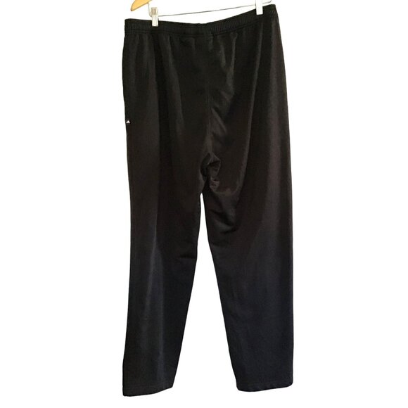 ADIDAS- MENS BLACK ELASTIC WAIST STRAIGHT LEG JOGGERS SWEATPANTS SIZE X-LARGE - Picture 2 of 6
